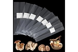 SWAWIS 50 Stück Pilzzucht Beutel 18 x 35 cm Pilzzucht Pflanzsack mit Filter Pilze Züchten Beutel Mushroom Grow Bag Pilze Züchten Set, Reißfest und Stark, Grow Zubehör für Pilze, Enoki Pilze, Körner