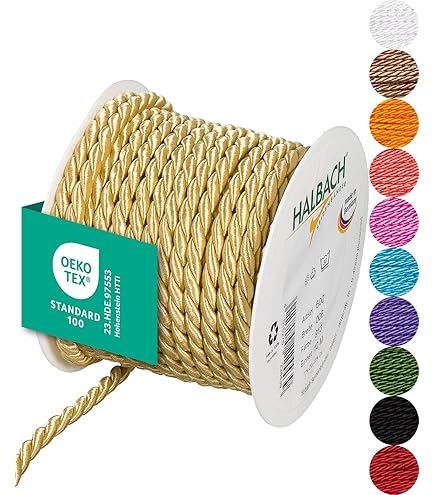 GORGECRAFT 2 stuks dubbel erekoord met kwasten voor het eindexamenseizoen, 1 ,7 m, goudkleurig gevlochten eretouwen van polyester, decoratieve band, halsketting, rekwisietaccessoires voor