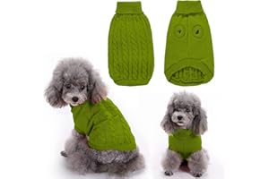 YISKY Chien Pet Pull, Pull à col roulé pour Animal Domestique, Animal de Compagnie Chat Chien Pull, Pull-Overs pour Chiens, Gilet Chaud Pet Pull, Pull d'hiver pour Chien, pour Petits Chiens Moyens Chats