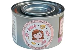 ANNIE'S SWEETS AND TREATS Annie's Sweets Disposable Chafing Fuel Gel Can 2.5hr Burn Buffet Food Dish Warmer Pans Catering Parties Events Outdoor BBQ S'Mores Burner Resealable Covers