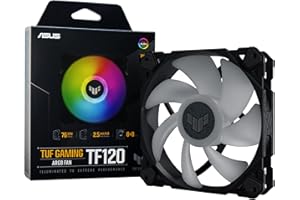 ASUS TUF GAMING TF120 120mm ARGB wentylator podwozia (zaawansowane łożysko dynamiczne płynów, sterowanie PWM, dwuwarstwowa matryca LED, Aura Sync RGB)