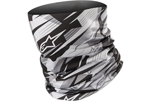 Alpinestars Blurred Neck Tube Mens Neck Gaiter One Size Black Anthracite