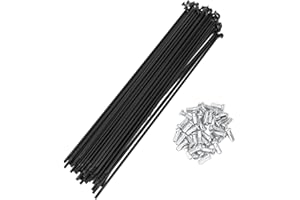 VekAuto 36 Set 12G Bicycle Spokes 210mm Bike Wheel Spokes 45 Steel Black