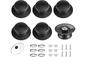 BOBISHE Pomello Coperchio Pentola Vetro 6 Pezzi Pomelli per Coperchi Pentole Resistenza Alle Alte Temperature Manico Coperchio Pentola Amc Manopole di Ricambio per Coperchio Pentola per Pentole Cucina