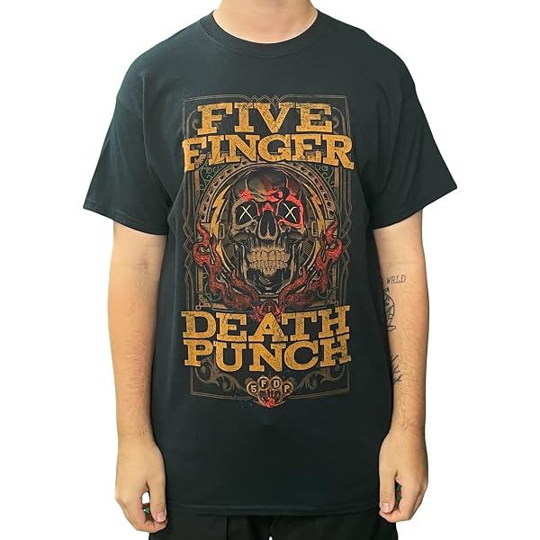 Five Finger Death Punch Chevron Men's T-Shirt - 100% Cotton, Black, XL - View #6