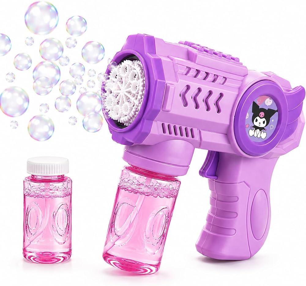 Talky Pilli Köpük Tabancası Otomatik Baloncuk Makinesi Bubble Gun Bol Köpük Üreten Sızdırmaz Tasarım (Pembe)