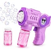 Talky Pilli K&ouml;p&uuml;k Tabancası Otomatik Baloncuk Makinesi Bubble Gun Bol K&ouml;p&uuml;k &Uuml;reten Sızdırmaz Tasarım (Pembe)