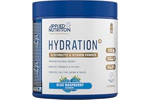 Applied Nutrition Hydration+ Poudre d'Électrolytes et de Vitamines, Boisson Isotonique, Poudre d'Électrolytes pour Hydratation, Énergie, Moins de Fatigue, 240 g, 30 Portions