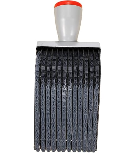 Rayher Tampon Réglable 13 Caractères - Tampon Lettres Alphabet Et Chiffres Pour Scrapbooking Et Loisirs Créatifs 2.35 X 1.3 X 0.5 Cm Noir