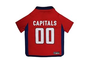 PETS FIRST NHL Washington Capitals Jersey for Dogs & Cats, X-Large. - Let Your Pet Be A Real NHL Fan!