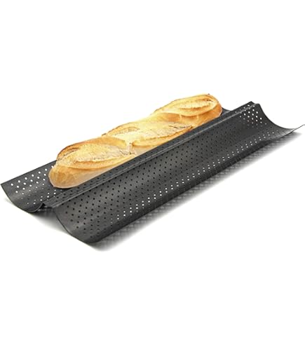 Teglia Per Baguette Küchenprofi Grigio - 38x30x5 Cm, In Metallo, Per 3 Baguette - Foto 11