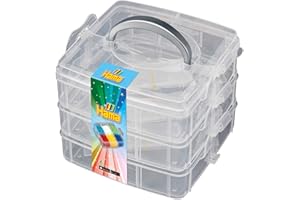 ‎HAMA PERLEN Hama Perlen 6700 Box zum Sortieren und Aufbewahren für Bügelperlen der Größe Mini, Midi oder Maxi, 3 Ebenen, kreativer Bastelspaß für Groß und Klein