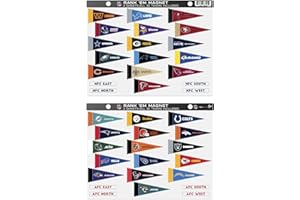 Rico Industries NFL Football Team Magnet-Set (einschließlich aller 32 NFL-Teams), 21,6 x 27,9 cm, Heimdekoration, Regrigerator, Büro, Küche