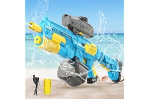 IEEILULU Pistola de Agua Eléctrica, Pistolas Agua Automáticas, Pistola de Agua Potente para Niños y Adultos, Juguetes de Pistola de Agua Electronica para Playa Partido Jardín (Blue)