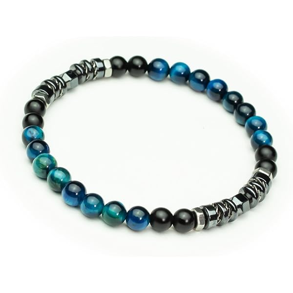 Collier Homme Perles Agate Mate Et Onyx - 50 Cm - Fait Main En France