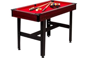 GAMES PLANET Tavolo da biliardo COMPACT 4 ft + accessori, 122 x 61 x 76 cm (LxLxH), testato per sostanze nocive, 3 varianti di colore