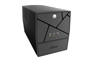 NJOY Keen 2000 Gruppo di Continuità 2000VA 1200 Watt, Line Interactive, UPS per Computer PC e Modem, AVR, 4 Uscite Schuko, 2 Batterie 12V-9Ah - Garanzia 3 Anni