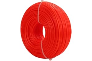 STARVAST Strimmer Wire 2.4mm x 100m, Heavy Duty Strimmer Line, Round Core Nylon Trimmer Line Brush Cutter Wire Cord - Orange