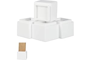 Relaxdays möbelhöjare, 4-pack, höjd 8,5 cm, för bord