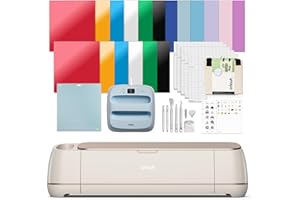Cricut Maker 4 - Macchina da taglio intelligente (conchiglia) | Bundle Engagement Plus – Include EasyPress 3 pressa a caldo (9 x 9) + tappetino, borsa, campionatori di materiali, tappetino macchina