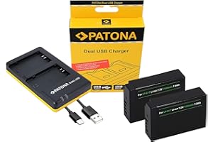 HOOSTER Zubehör Set für die Canon EOS R10 77D 200D 250D 750D 760D 800D | 2 Akku (1100mAh) und USB-C Ladegerät kompatibel mit Canon LP-E17