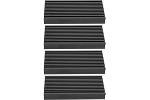 氷面鏡 Kühlkörper, 4er-Pack Aluminium-Kühlkörper für Router/CPU/Verstärker/Netzteil/Modul/Motherboard, 50 x 12,7 x 100 mm, schwarz