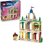 LEGO Disney Princess Şato ile Mini Belle ve Tiana 43291 &ndash; 5 Yaş ve &Uuml;zeri &Ccedil;ocuklar i&ccedil;in Karakterlerin Kitap ve Kaşık Aksesuarl