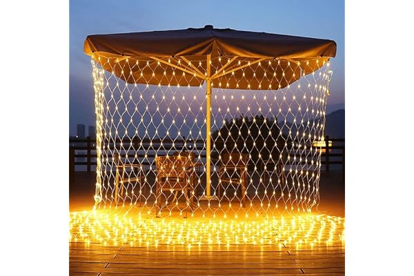 The Purple Tree Net Mesh String Lights for Diwali, Waterproof Light with 8 Lighting Modes, 200 led Bulbs,Outdoor Indoor,Curta