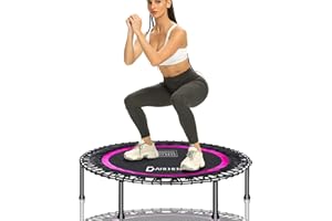 Darchen 200 KG Rebounder Mini Trampoline for Adults, Indoor Small Rebounder Exercise Trampoline for Workout Fitness for Quiet and Safely Cushioned Bounce Adults Kids [100 CM]