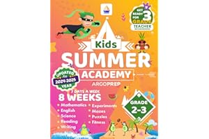 Kids Summer Academy by ArgoPrep - Grades 2-3: 8 Weeks of Math, Reading, Science, Logic, Fitness and Yoga | Online Access Included | Prevent Summer Learning Loss