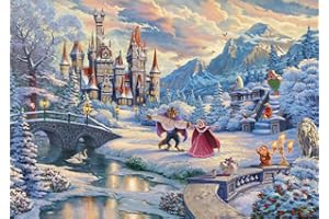 Schmidt , Thomas Kinkade: Disney Beauty & the Beast Winter Enchantment Puzzle - 1000pc , Puzzle , Ages 12+ , 1 Players