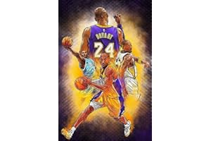 KIWI zolto Póster de la NBA de Kobe Bryant Game Basketball de 12 x 18 pulgadas