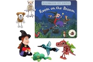 THE PUPPET COMPANY Room on the Broom by Julia Donaldson - Book and Puppet/Soft Toy set (Book Set with Official Witch Soft Toy)