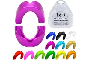 TRYSALAR Zahnschutz, Zahnschutz, professioneller Mundschutz mit Etui, Zahnspangen, Sport, MMA, Boxen, Rugby, Hockey, Kampfsport, Karate, Basketball, Lacrosse, Muay Thai, Kampfkontakt, Jugendliche und