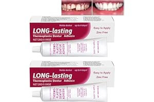 CHUNXIN 2Pcs Thermo/plastic Denture Adhesive,Secure Denture Adhesive,Denture Glue And False Teeth Adh-esive,D/enture Repair Glue, Dent/ure Reliner, Secure Waterproof Dentu-re Adhesive, Den/ture Repair Kit