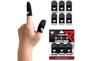 Progameplays Fingerhüllen für Gaming, Pubg Cod Handy, atmungsaktiv, Anti-Schweiß, Anti-Trockenheit, Gaming-Telefon-kompatibel, Ultra-empfindliche Fingerhandschuhe (Hybride Groß)