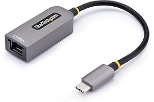 StarTech.com Adattatore Ethernet USB C, Convertitore di Rete/NIC NBASE-T 2.5/1GbE da USB Type-C 3.0 a RJ45; Compatibile TB