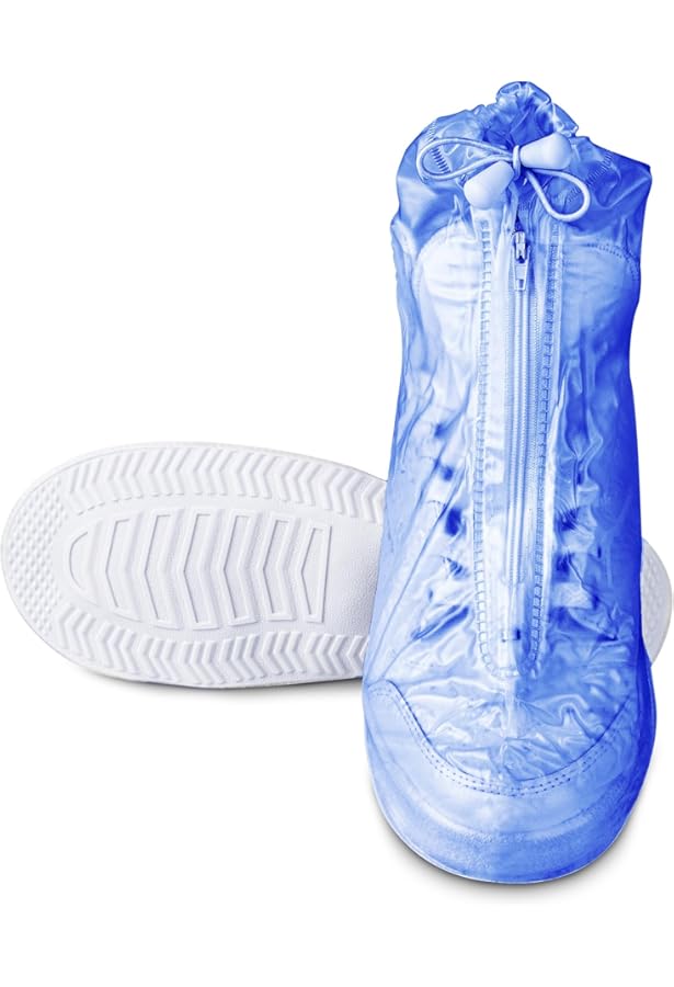 2er Set Schuhüberzieher Wasserdicht - Wiederverwendbar Mit Rutschfester Sohle