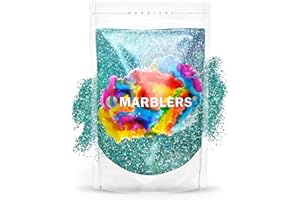 MARBLERS Holographic Glitter [Holo Teal] 3oz (85g) | Fine | Non-Toxic, Vegan, Cruelty-Free | Face, Body, Eyeshadow, Hair, Festival, Party Makeup | Nail Art, Polish | Resin, Tumbler, Slime, Craft