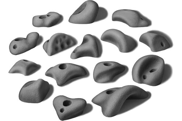 ALPIDEX 15 Prises d'escalade M/L | Petites Prises d'Anse | Marchepieds | Taille M L | Différentes Contre-Dépouilles Couleurs Formes | Pierres Poignées Escalade