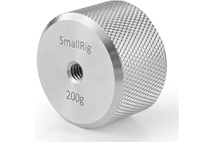 SMALLRIG Extraíble Counterweight Contrapeso Compatible con dji Ronin S/RS 2 / RSC 2 / RS 3 / RS 3 Pro y Zhiyun Gimbal, Contrapeso de 200g con 1/4 Tornillo - AAW2285
