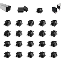 4 Tappi Decorativi/tappi A Vista Per Tubi Rettangolari Con Spessore