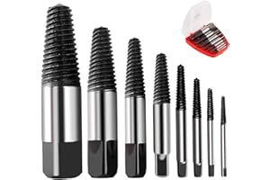 SUFUBYTE Extractor de tornillos, Extractor de 8 Piezas, Extractor de Tornillos, Tubos de Agua, roscas Anchas rotas para Uso doméstico, Electricista Profesional