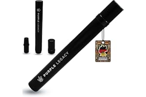 PURPLE LEGACY Astuccio per giunti Antiodore in alluminio Astuccio per giunti A prova di odore e impermeabile con supporto per giunti per blunt Tubo di giunzione lungo 138 mm Valigetta (Black)