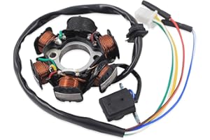 Trkimal Statore di accensione Magneto 5 fili AC 6 poli bobina per GY6 50cc 70cc 90cc 110cc 125cc ATV 4 Ruote Quad Pocket Bike 4