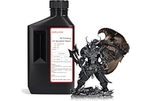 RepRapper Resina negra transparente para impresora 3D, 405 nm, curado UV rápido, 1 kg, resina estándar, impresora 3D, resina fotopolímero, resina sensible para impresora LCD, negro transparente, 1000