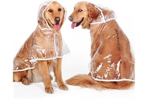 FEILING Abrigo Transparente para Perros medianos y Grandes, Impermeable para Lluvia, para Mascotas, con Capucha (6XL)