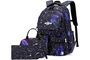 VIDOSCLA Galaxy Kids School Backpack for Boys Primary Students Elementary Bookbag