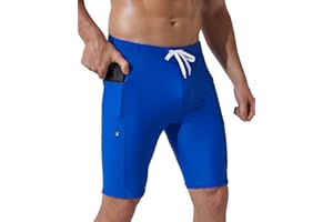 Arcweg Mens Jammers Competitive Swimwear Jammers Quick Dry Compression Mens Swimming Jammers Swimming Trunks with Zipper Pockets