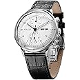 FEICE Mens Watches Bauhaus Automatic Watch Stainless Steel Mechanical Watch Wristwatch Casual Dress Watches for Men with Leather Bands Date -FM121
